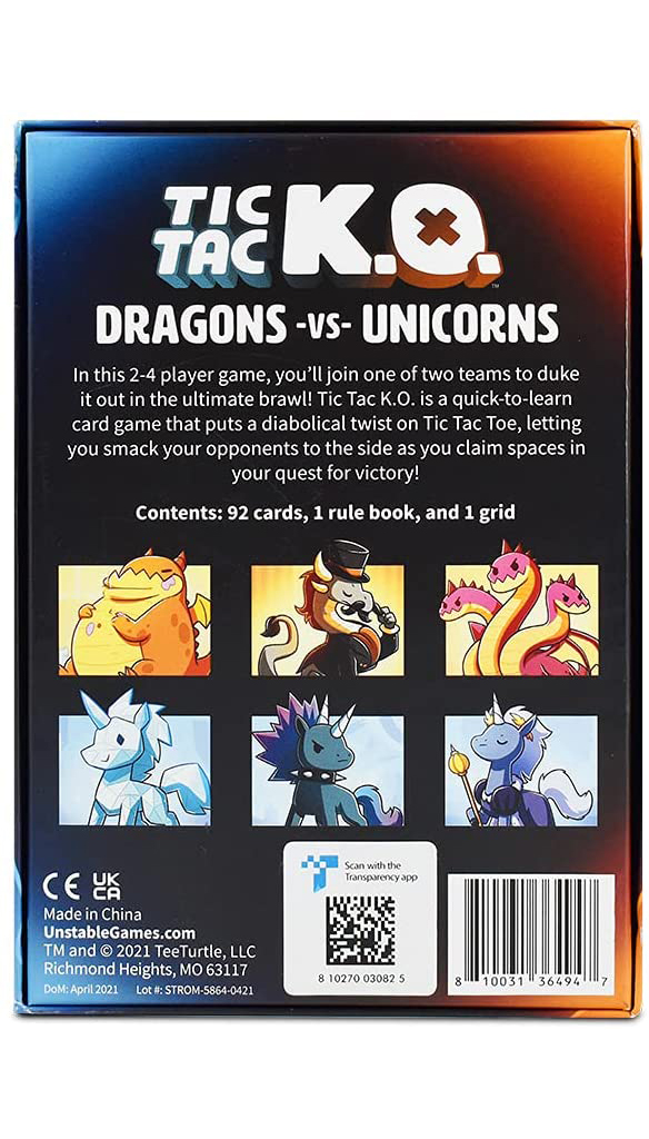 Tic Tac KO Dragons vs Unicorns