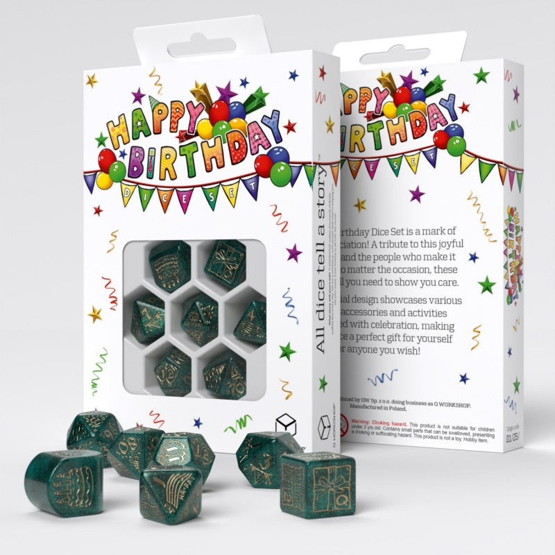 Happy Birthday Dice Set Balloons