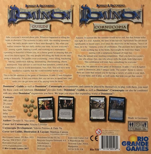 Dominion Guilds & Cornucopia