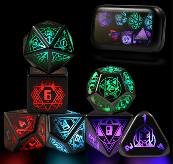 LED Dice set - Retro