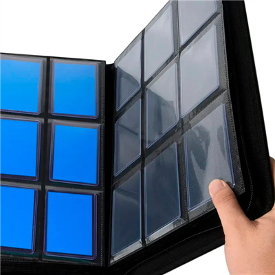 Toploader Binder Zipped 9-pocket Blue