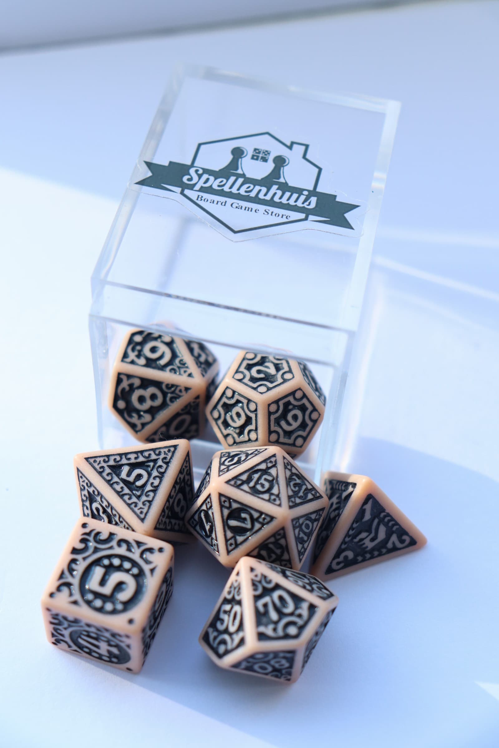 RPG Dice set (7) Black decorated