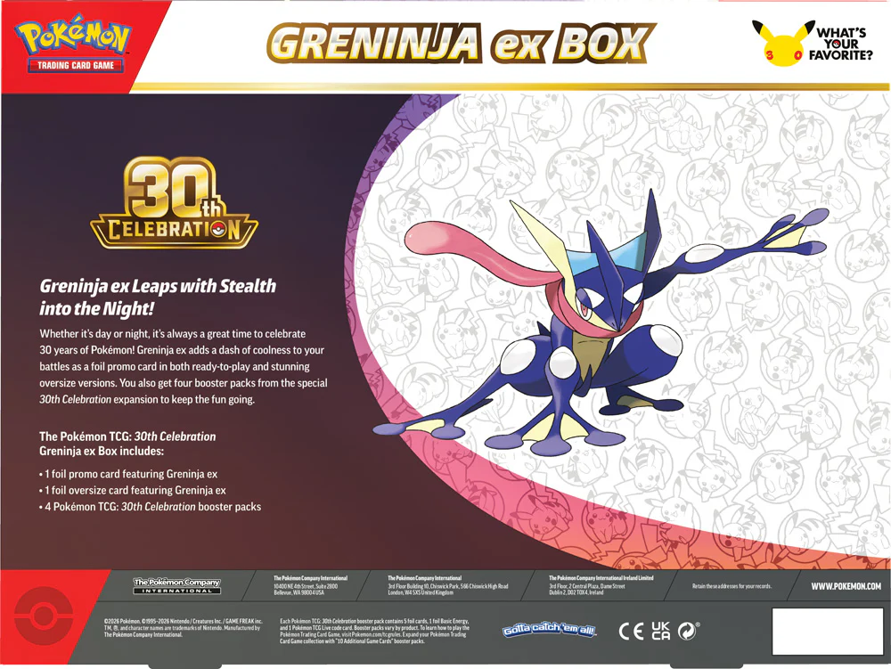 Pokemon 30th Celebration - Greninja-ex Box