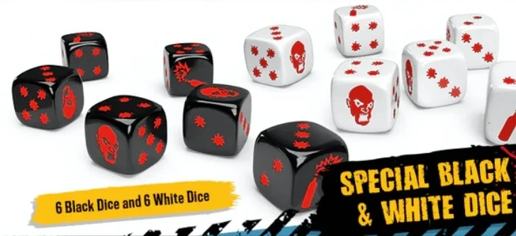 Zombicide 2nd Edition Special Black/White Dice