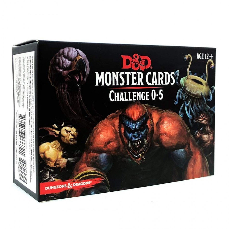 D&D Monster Card Deck Levels 0-5 (195)