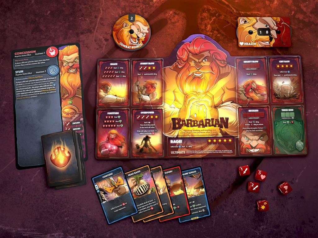 Dice Throne S1 ReRolled Barbarian vs Moon Elf