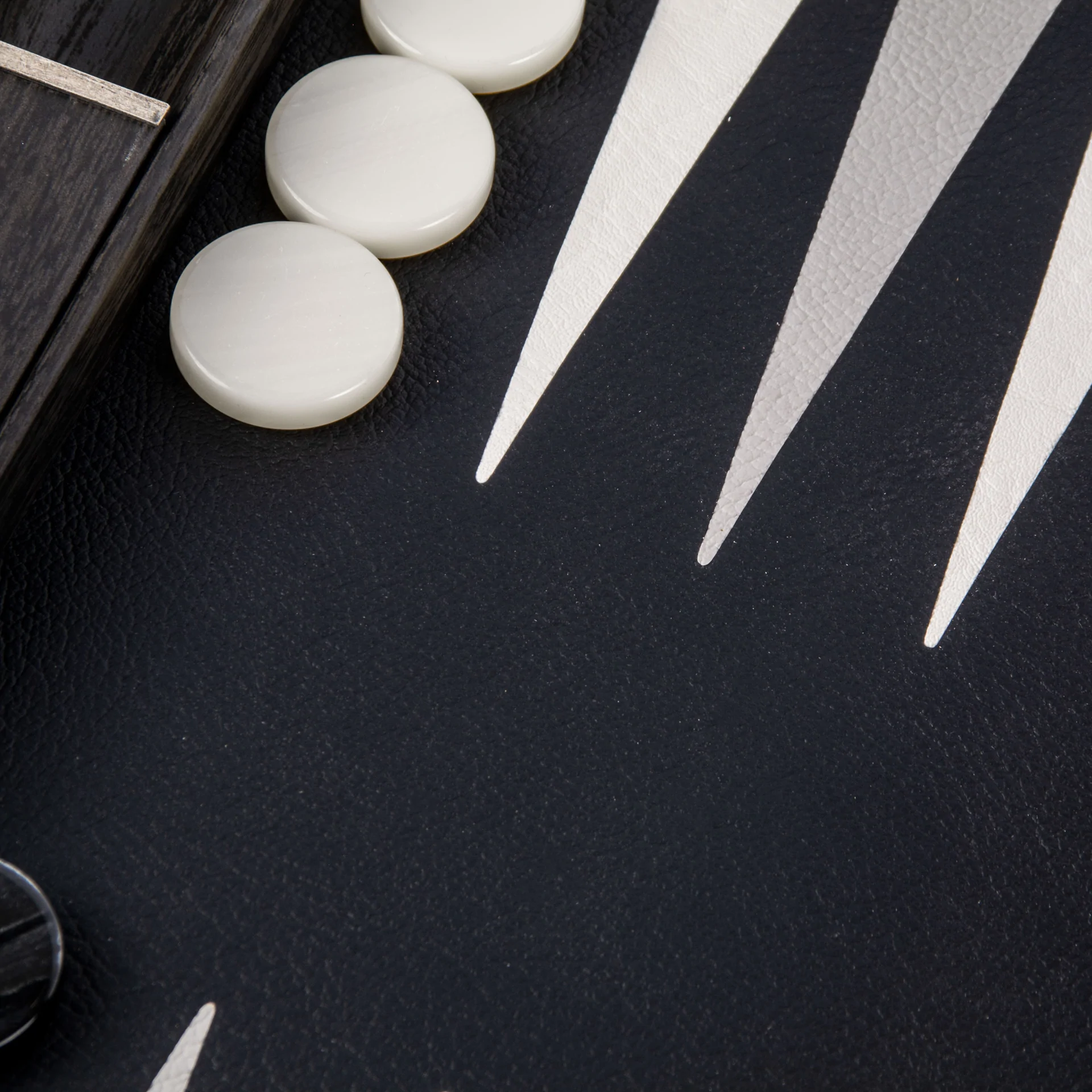 Backgammon Black Inlaid Leatherette