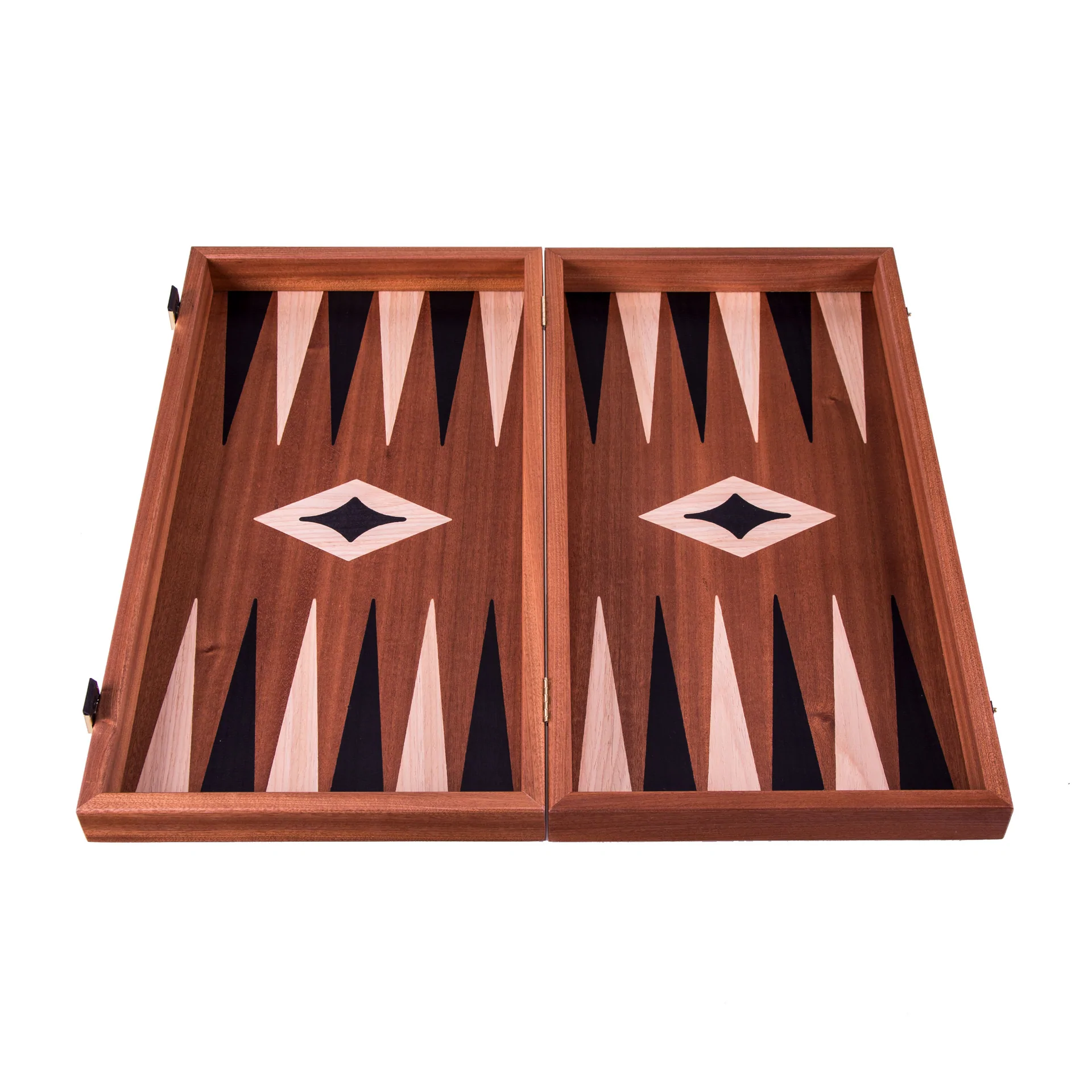Mahonie 3 in 1 Backgammon/Schaak/Dam bord Small Zwart