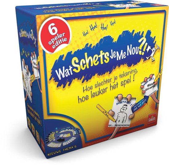 Wat schets je me nou?! 6 spelers