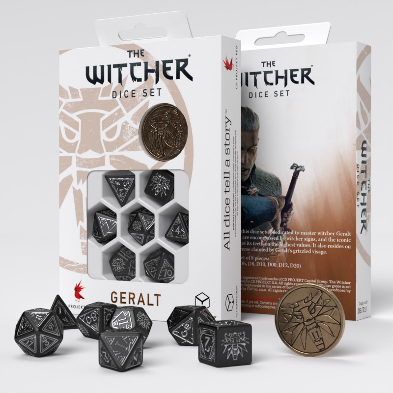 The Witcher Dice Set Geralt - Silver Sword (7)