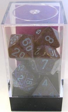 Speckled Cobalt polydice set