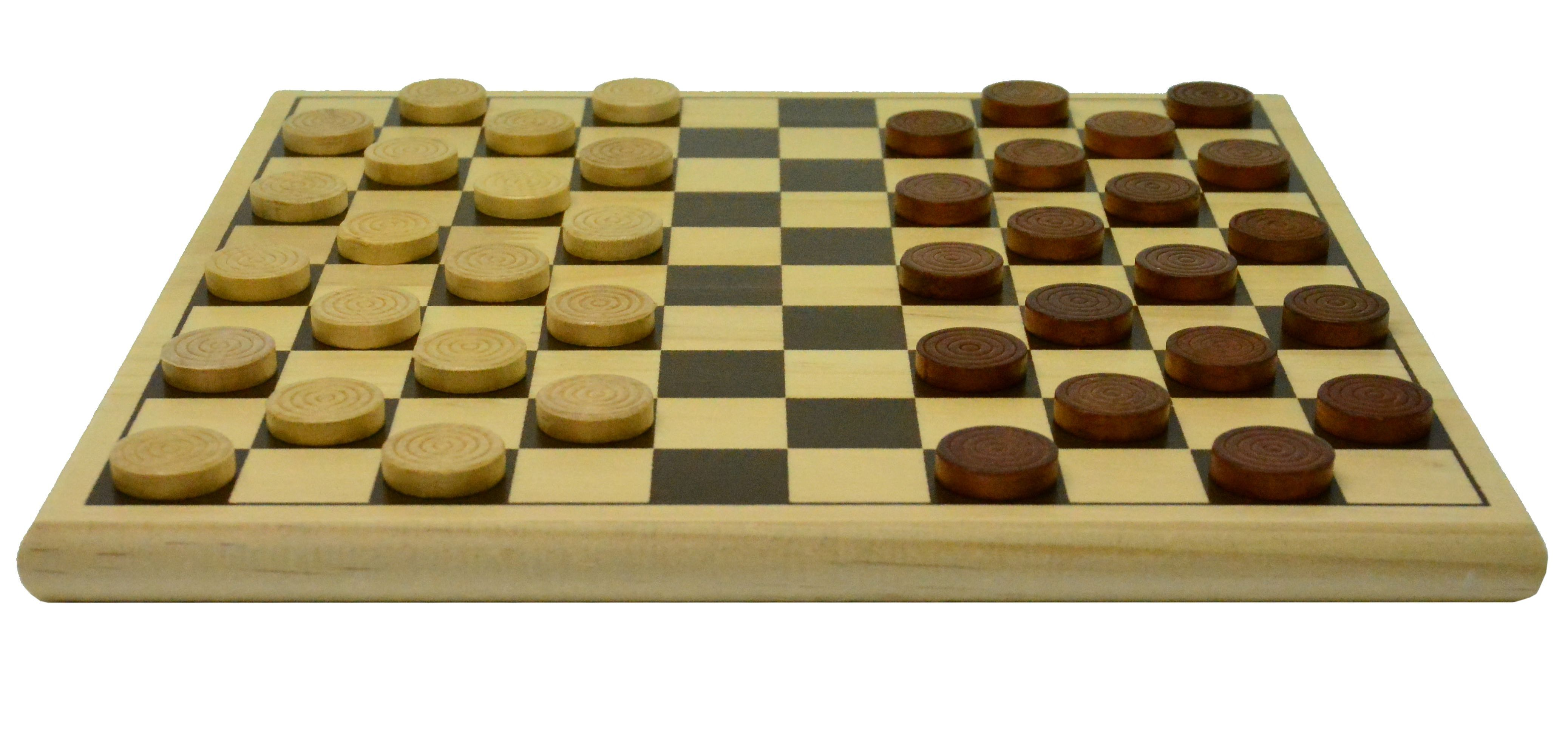 Schaak-Dam-Set hout bedrukt 29x29 cm