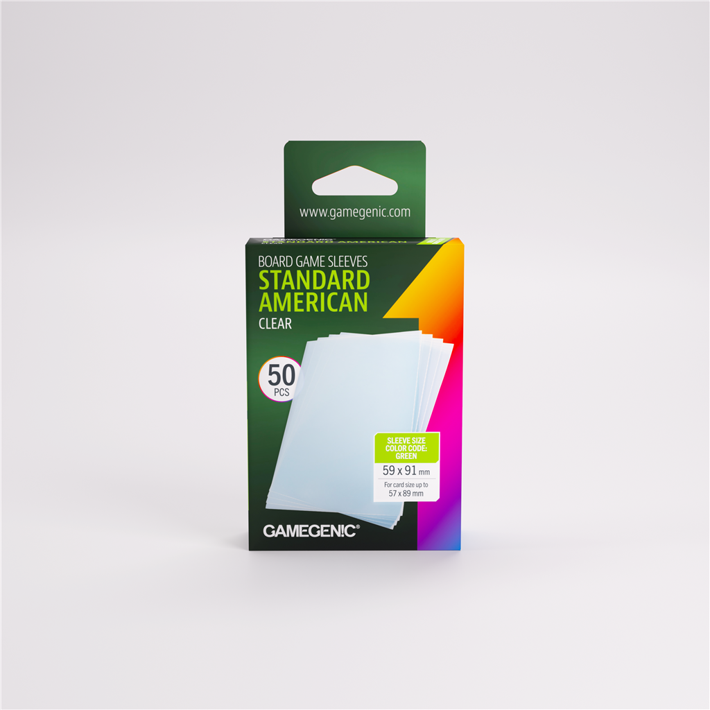 Sleeves: Prime Board Game Standard American 59x91mm (50)