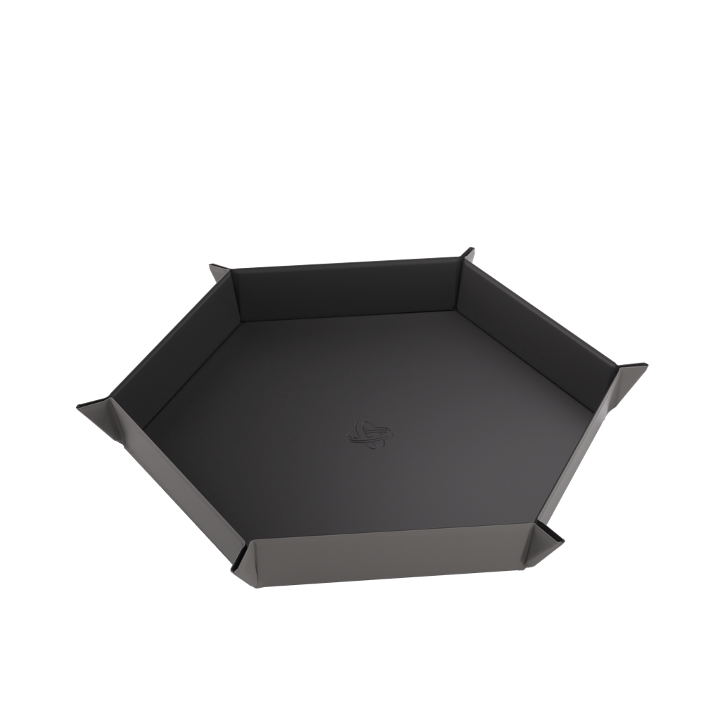Magenetic Dice Tray Hexagonal - Black/Gray