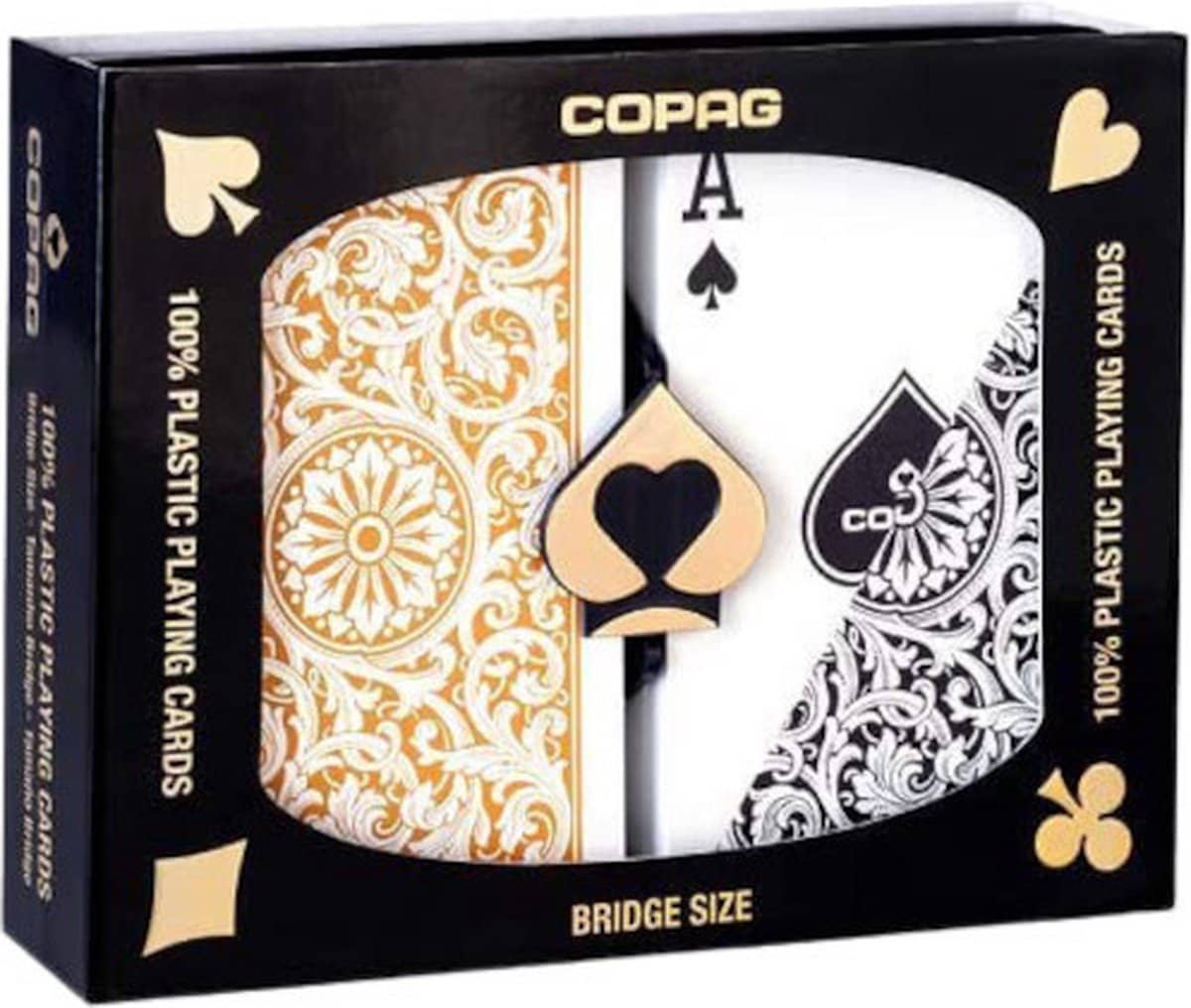 Copag - Double Deck Black & Gold Poker size