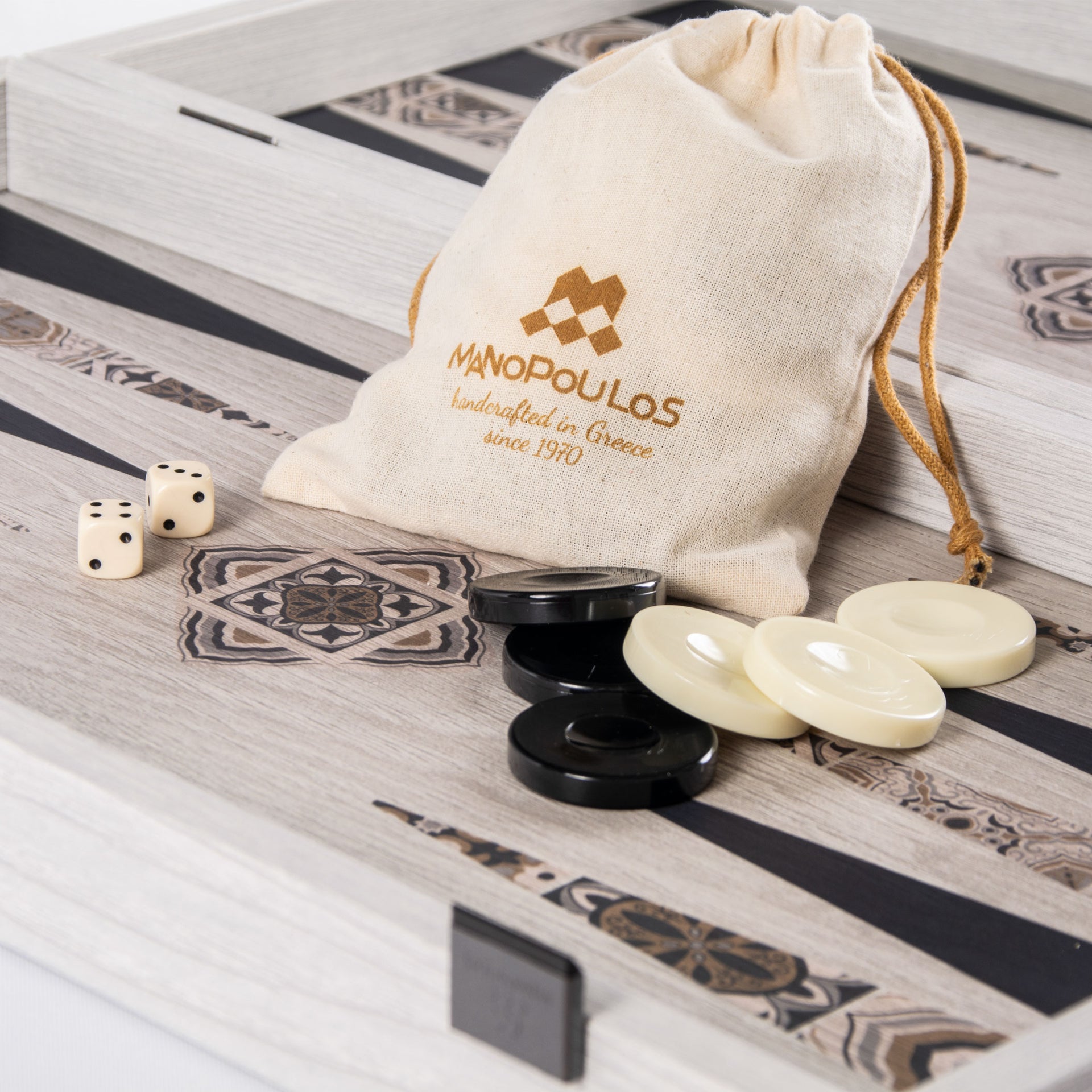 Backgammon printed-Moroccan Mosaic Art 48x26cm