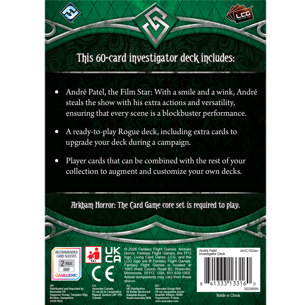 Arkham Horror: The Card Game - André Patel Investigator Deck