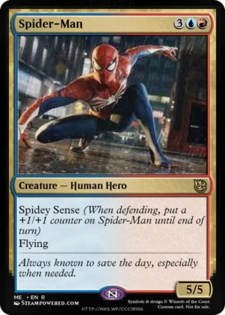 Spidermen MTG Card art