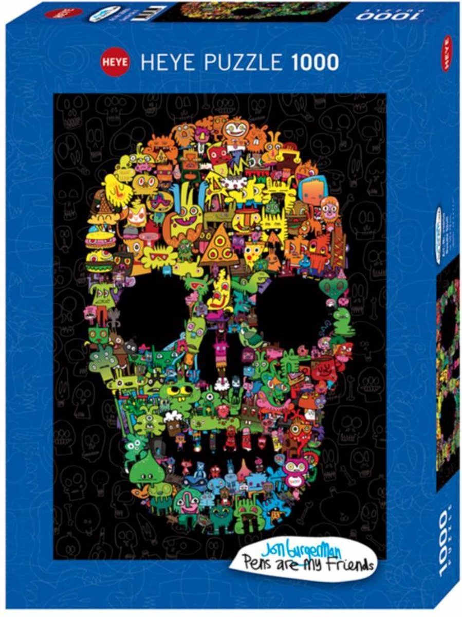 Puzzel Doodle Skull - 1000 stukjes