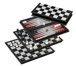 Schaak/Dam/Backgammon Kassette Veld 37 mm, Koningshoogte 66 mm