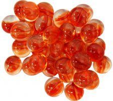 Glass Gaming Stones - Catseye Orange (40+)