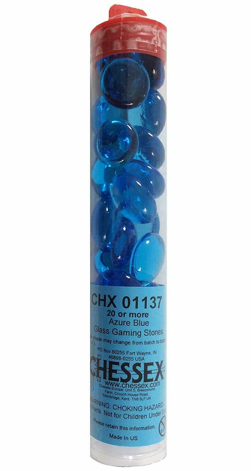 Glass Gaming Stones - Crystal Aqua (40+)