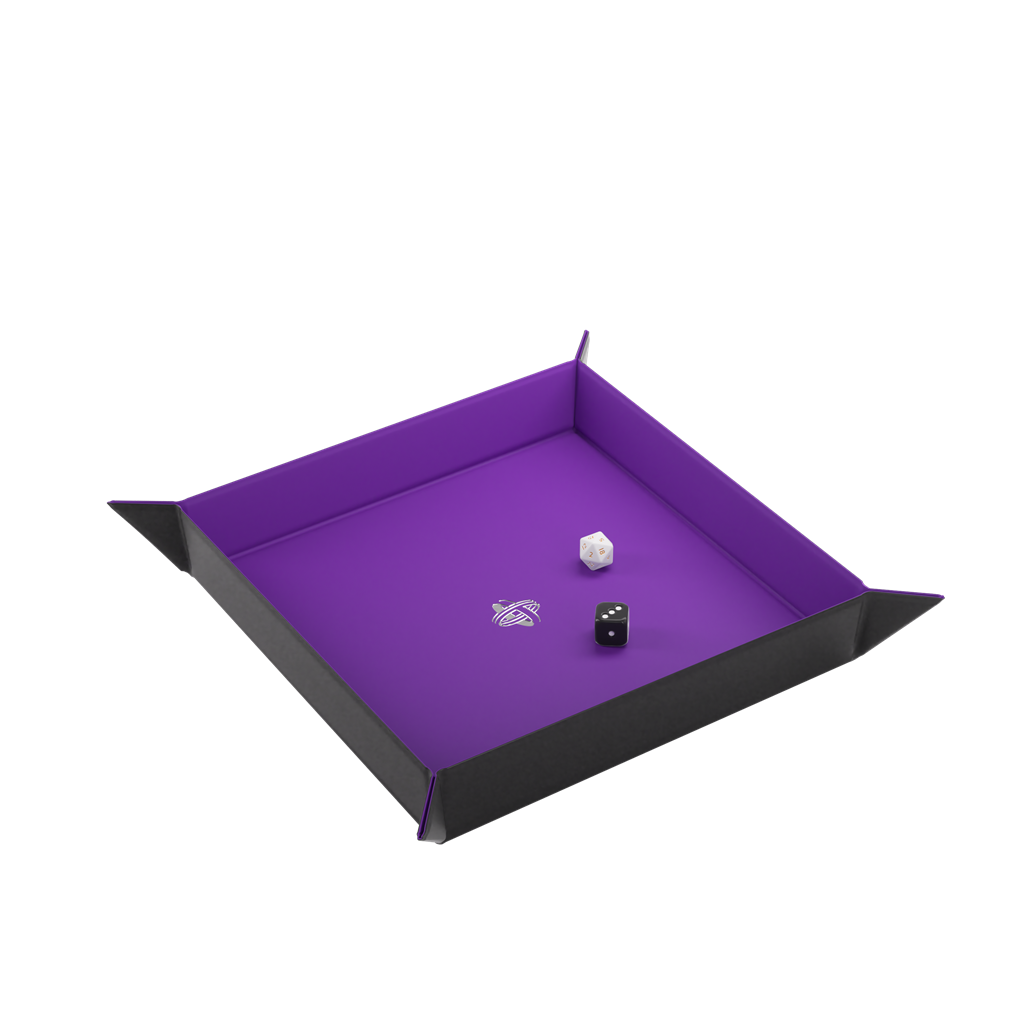 Magnetic Dice Tray Square - Black/Purple