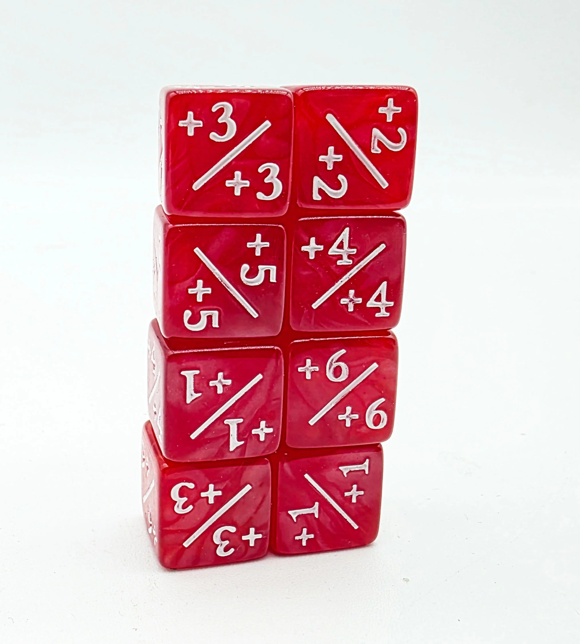 +1/+1 Pearl Red Counters for Magic (8)