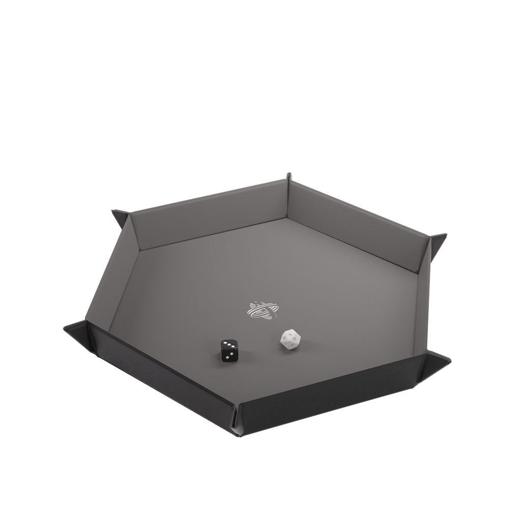 Magenetic Dice Tray Hexagonal - Black/Gray